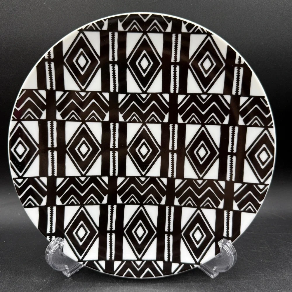 notNeutral Cooper Hewitt Josef Hoffmann Plates Set of 4 Black White Geometric